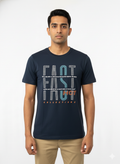 Men’s Maroon Graphic Printed Down Shoulder T-Shirt | Premium Cotton | 220 GSM