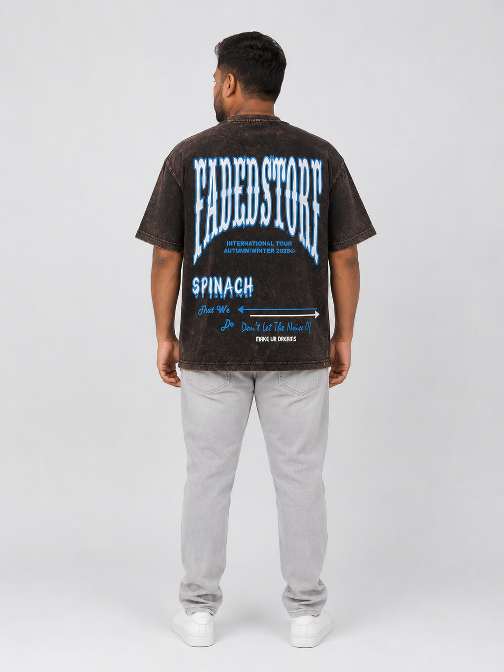 Oversized Acid Wash Graphic Printed T-Shirt with Vintage Typography Design Sale by SITASONI™ trend 📍Nawagarh (BEMETARA)